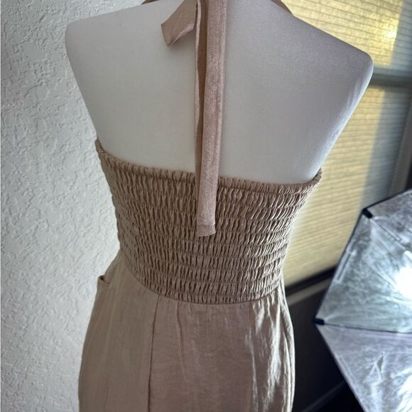 Betsey Johnson Pearl Colored Halter Dress Size 8 - Picture 7 of 12